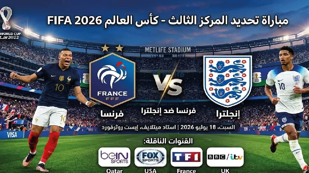 متى تنطلق مباراة فرنسا وإنجلترا اليوم في كأس العالم؟